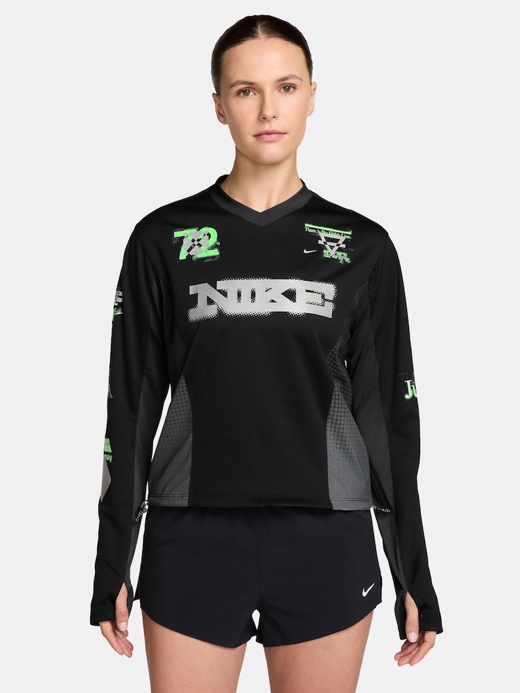Nike Black Swift Running Jersey Top - Image 1 of 3