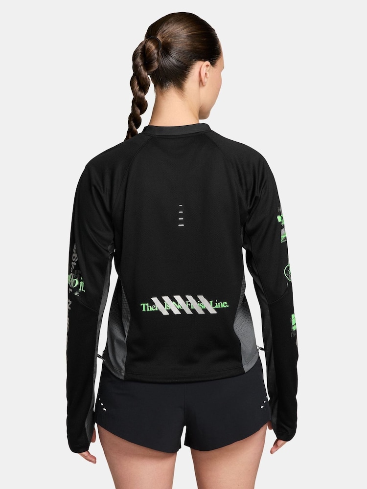 Nike Black Swift Running Jersey Top - Image 2 of 3