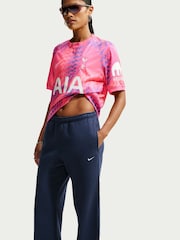 Nike Midnight Navy Studio Fleece Wide Leg Joggers - Image 4 of 6