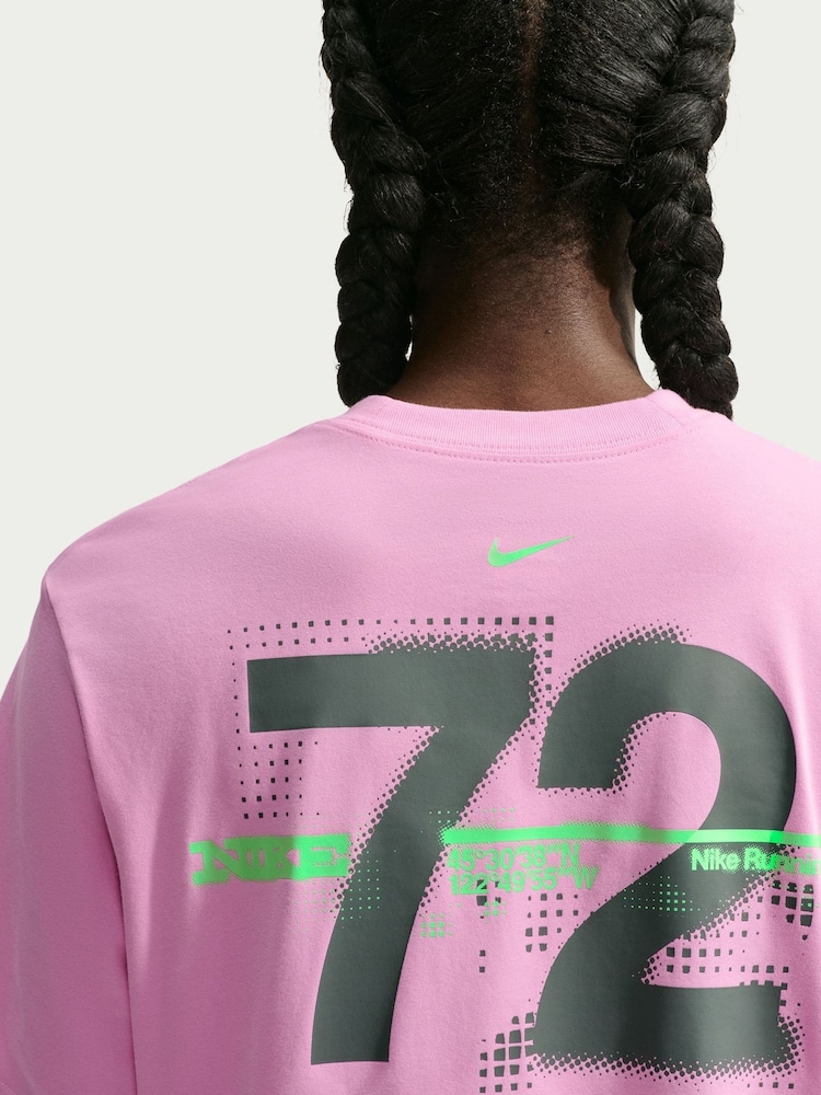 Nike Pink Rise Swift Dri-FIT Boxy Running T-Shirt - Image 5 of 5