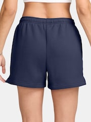 Nike Midnight Navy Studio Fleece Mid Rise Shorts - Image 2 of 4
