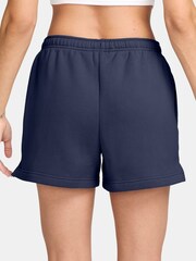 Nike Midnight Navy Studio Fleece Mid Rise Shorts - Image 6 of 8