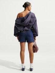 Nike Midnight Navy Studio Fleece Mid Rise Shorts - Image 7 of 8