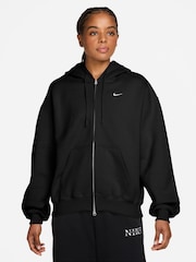 Nike Black Studio Fleece Oversized Hoodie - Image 1 of 3