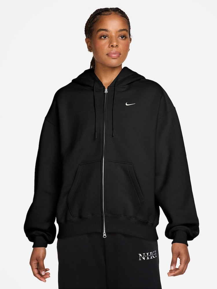Nike Black Studio Fleece Oversized Hoodie - Image 1 of 3