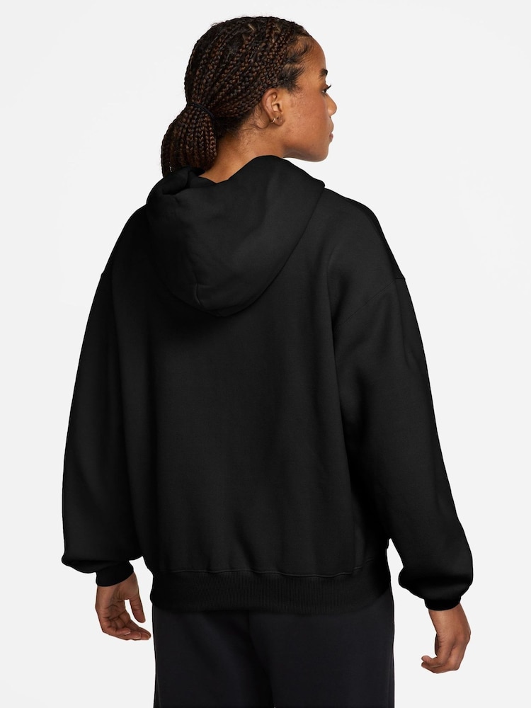 Nike Black Studio Fleece Oversized Hoodie - Image 2 of 3