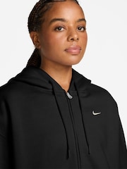 Nike Black Studio Fleece Oversized Hoodie - Image 3 of 3
