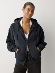 Μαύρο - Φούτερ με κουκούλα Nike Studio Fleece Oversized - Εικόνα 4 του 6
