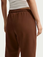 Nike Cacao Wow Brown Studio Fleece Mid Rise Cuffed Joggers - Image 4 of 7