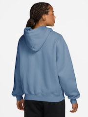 Darbo mėlyna - Nike Studio Fleece Oversized džemperis su gobtuvu - 2 paveikslėlis iš 7