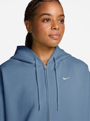 Darbo mėlyna - Nike Studio Fleece Oversized džemperis su gobtuvu - 3 paveikslėlis iš 7