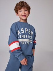 Superdry Blue Graphic Sweatshirt and Joggers Set - Image 5 of 13