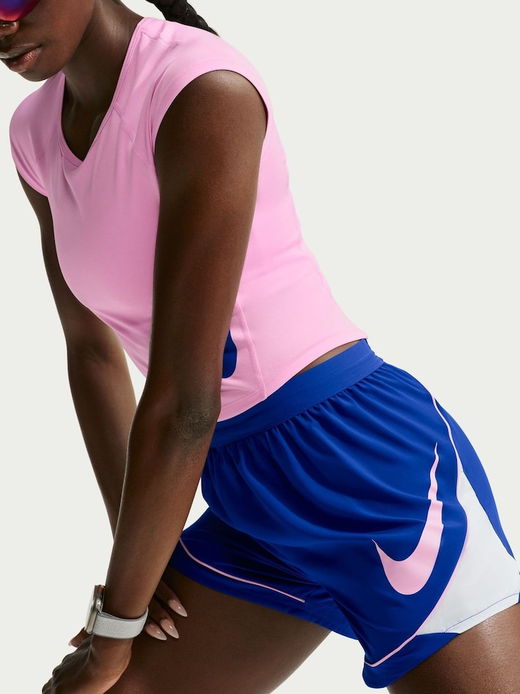 Nike Old Royal Blue Tempo Dri-FIT Unlined Running Shorts - Image 1 of 6 Nike Old Royal Blue Tempo Dri-FIT Unlined Running Shorts - Image 1 of 6
