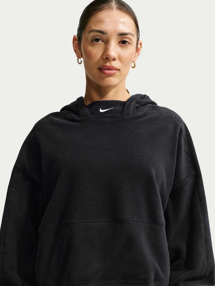 Nike Black One Polar Fleece Hoodie - Image 1 of 6 Nike Black One Polar Fleece Hoodie - Image 1 of 6