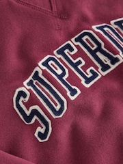 Superdry Red/Navy Graphic Sweatshirt and Joggers Set - Image 9 of 13