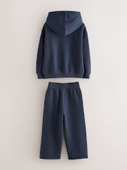 Superdry Navy Embossed Hoodie and Joggers Set - Image 2 of 8