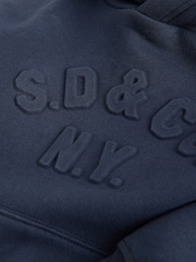 Superdry Navy Embossed Hoodie and Joggers Set - Image 8 of 8