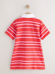 Red & Pink Stripe Short Sleeve Rugby Dress (3-16yrs) - Image 5 of 7