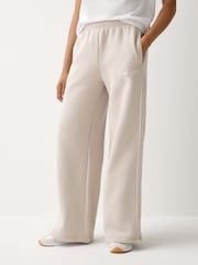Cream 2 - Nike Studio Fleece Mid Rise Wide Leg Scallop Joggers - Imagen 1 de 5