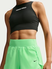 Nike Illusion Green Pro Sculpt Dri FIT High Waisted 2 in 1 13 Inch Shorts - Image 3 of 6