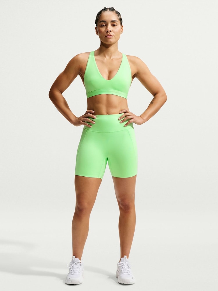 Nike Illusion Green Indy Strappy Light Support Padded Sports Bra - Image 1 of 5 Nike Illusion Green Indy Strappy Light Support Padded Sports Bra - Image 1 of 5