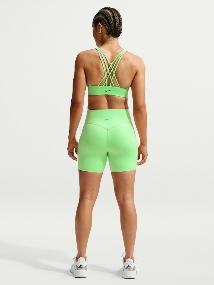 Nike Illusion Green Indy Strappy Light Support Padded Sports Bra - Image 2 of 5 Nike Illusion Green Indy Strappy Light Support Padded Sports Bra - Image 2 of 5