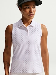 Nike White Victory Dri-FIT Sleeveless Golf Polo T-Shirt - Image 1 of 5