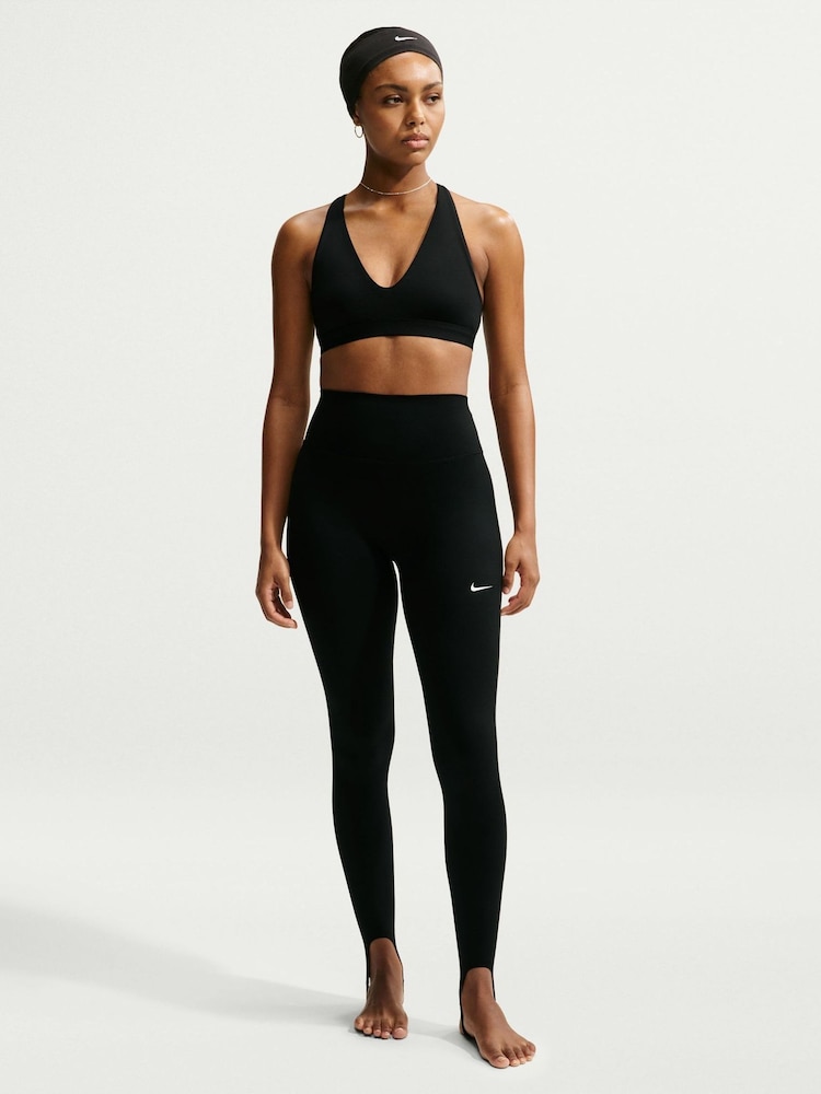 Nike Black One High Waisted Stirrup Leggings - Image 2 of 7 Nike Black One High Waisted Stirrup Leggings - Image 2 of 7