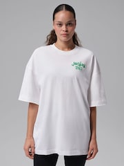 Jordan White Basketball Floral Graphic T-Shirt - Image 1 of 8