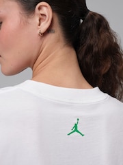 Jordan White Basketball Floral Graphic T-Shirt - Image 5 of 8