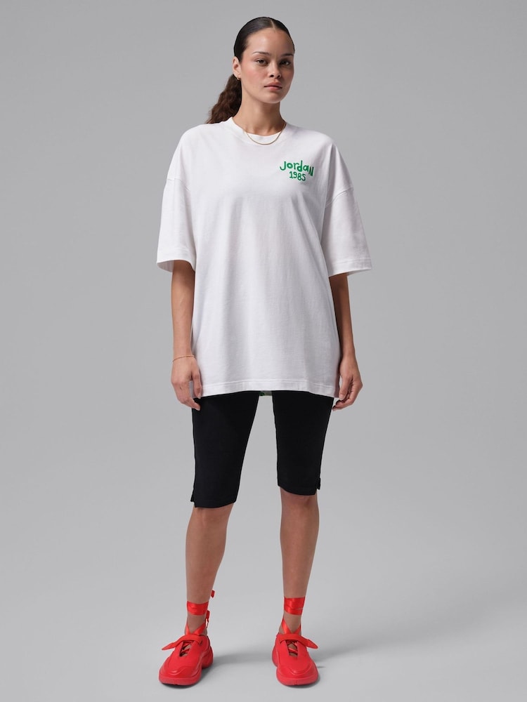 Jordan White Basketball Floral Graphic T-Shirt - Image 8 of 8 Jordan White Basketball Floral Graphic T-Shirt - Image 8 of 8