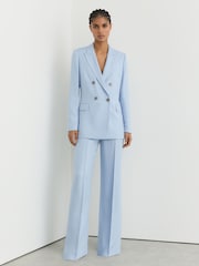 Plavo - Reiss Magda Dugmad na duplo kopčanje Peak-Lapel Odelo Jakna - Slika 7 od 9