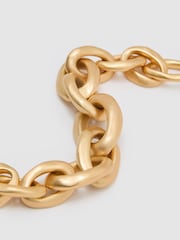 Reiss Gold Tyla Chunky Chain-Link Bracelet - Image 3 of 4
