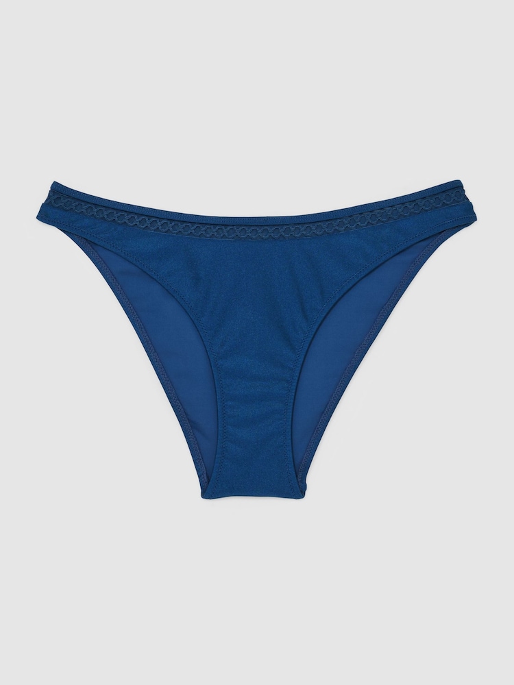 Reiss Janina Shimmer Fixed-Side Bikini Bottoms - 圖片 2/6