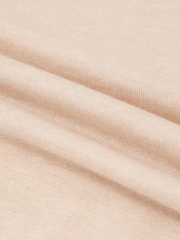 Reiss Neutral Livy Short-Sleeve Knitted Top with Linen - Image 7 of 7