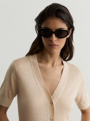 Reiss Neutral Seren Cardigan - Image 4 of 6