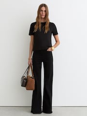 Reiss Black Josie T-Shirt - Image 1 of 6