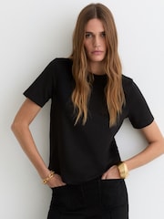 Reiss Black Josie T-Shirt - Image 3 of 6