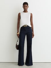 Reiss White Rian Silk-Front Jersey Vest - Image 3 of 7