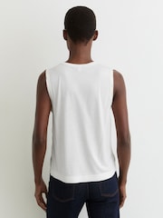 Reiss White Rian Silk-Front Jersey Vest - Image 5 of 7