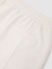 Reiss Ivory Bea Premium Interlock Drawstring Shorts - Image 6 of 6