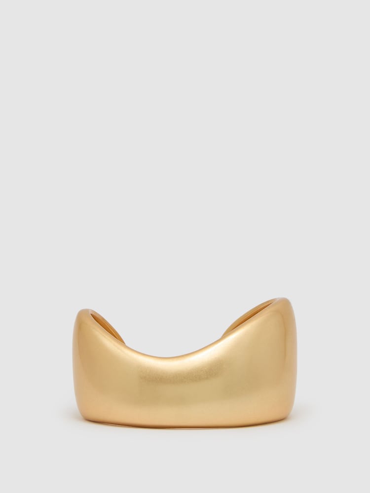 Reiss Gold Sabrina Sculpted Cuff - Image 2 of 4 Reiss Gold Sabrina Sculpted Cuff - Image 2 of 4