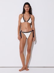 Бикини-топ с треугольными чашечками в полоску Reiss Riva - Изображение 3 6