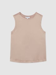 Reiss Bronze Rian Silk-Front Jersey Vest - Image 2 of 7