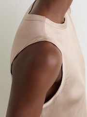 Reiss Bronze Rian Silk-Front Jersey Vest - Image 5 of 7