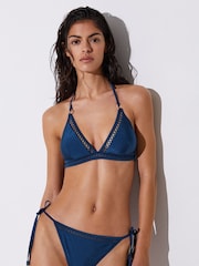 Reiss Hennel Shimmer Triangle Bikini Top - 圖片 1/6
