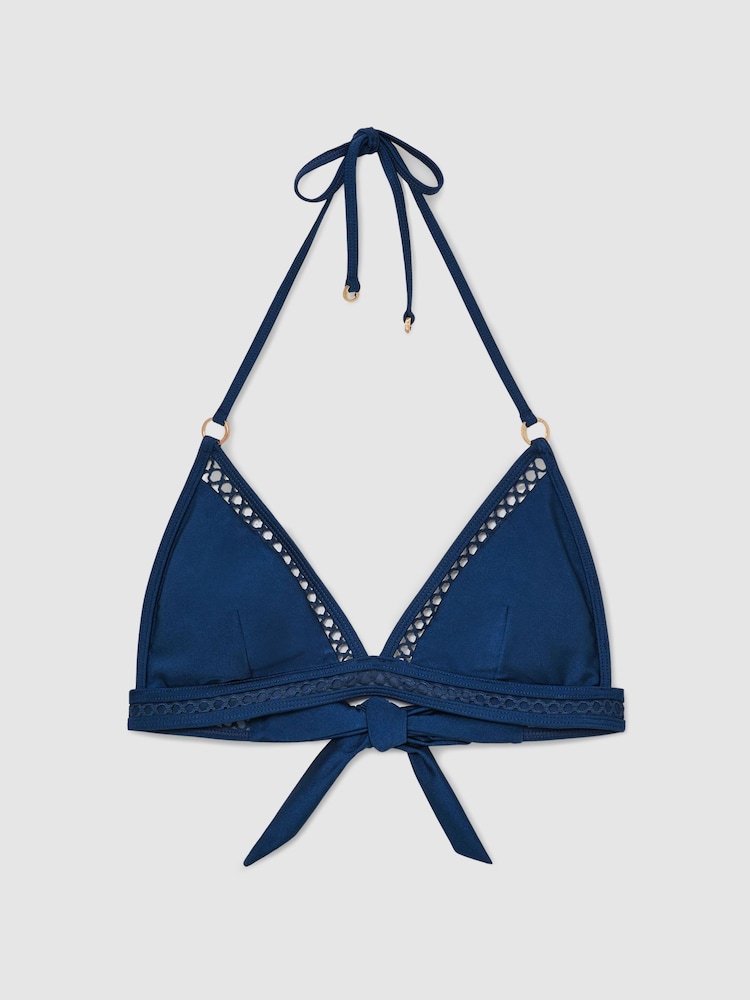 Reiss Hennel Shimmer Triangle Bikini Top - 圖片 2/6