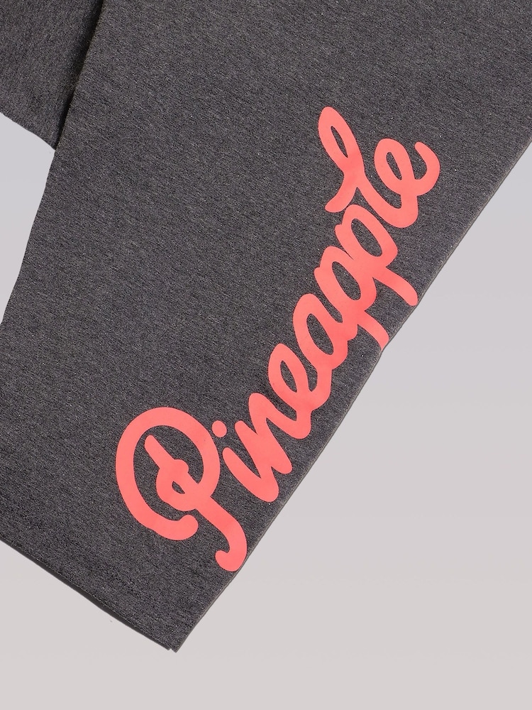 Pineapple Grey Fold Waistband Capri Leggings - Image 5 of 5 Pineapple Grey Fold Waistband Capri Leggings - Image 5 of 5