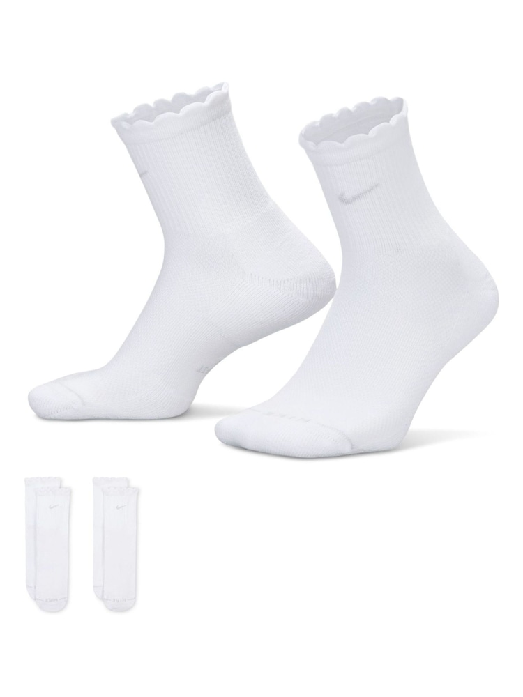 Nike Natural Everyday Elevated Mid Crew Socks 2 Pack - Image 1 of 4 Nike Natural Everyday Elevated Mid Crew Socks 2 Pack - Image 1 of 4