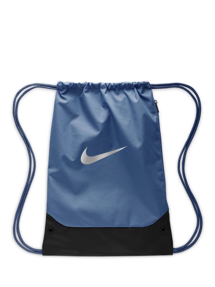 Nike Blue Brasilia Training Drawstring Bag (18L) - Image 1 of 5 Nike Blue Brasilia Training Drawstring Bag (18L) - Image 1 of 5
